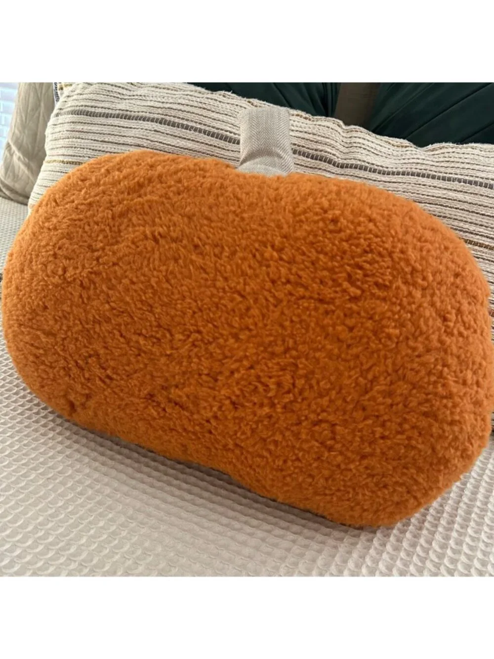 The Farmhouse by Rachel Ashwell Orange Plush Pumpkin Pillow Decor Fall